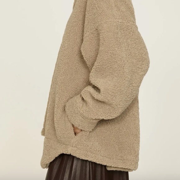 TIBI COZY FLEECE ANORAK ZIP UP, SIZE SMALL - Picture 2 of 8